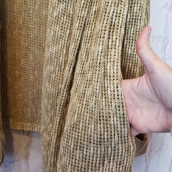 URSULA OF SWITZERLAND Weave Open Front Blazer Small - Picture 2 of 8